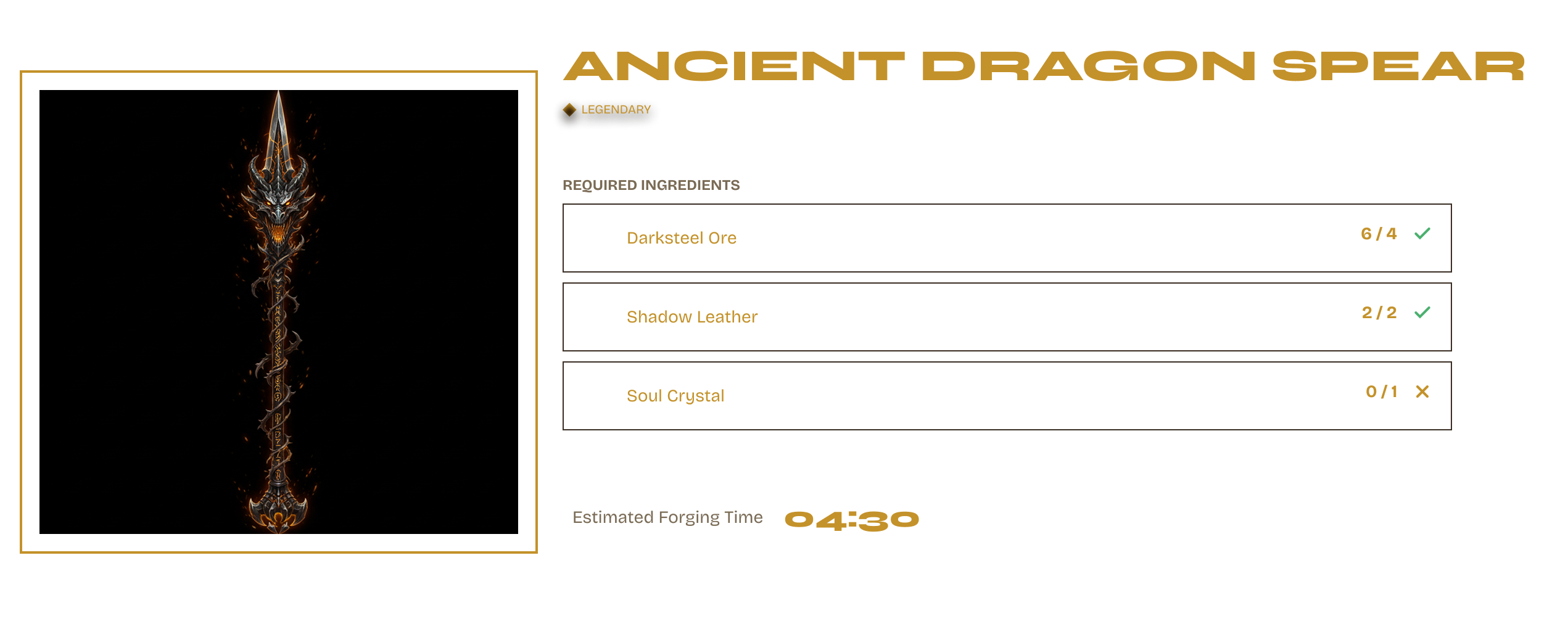 Ancient Dragon Spear