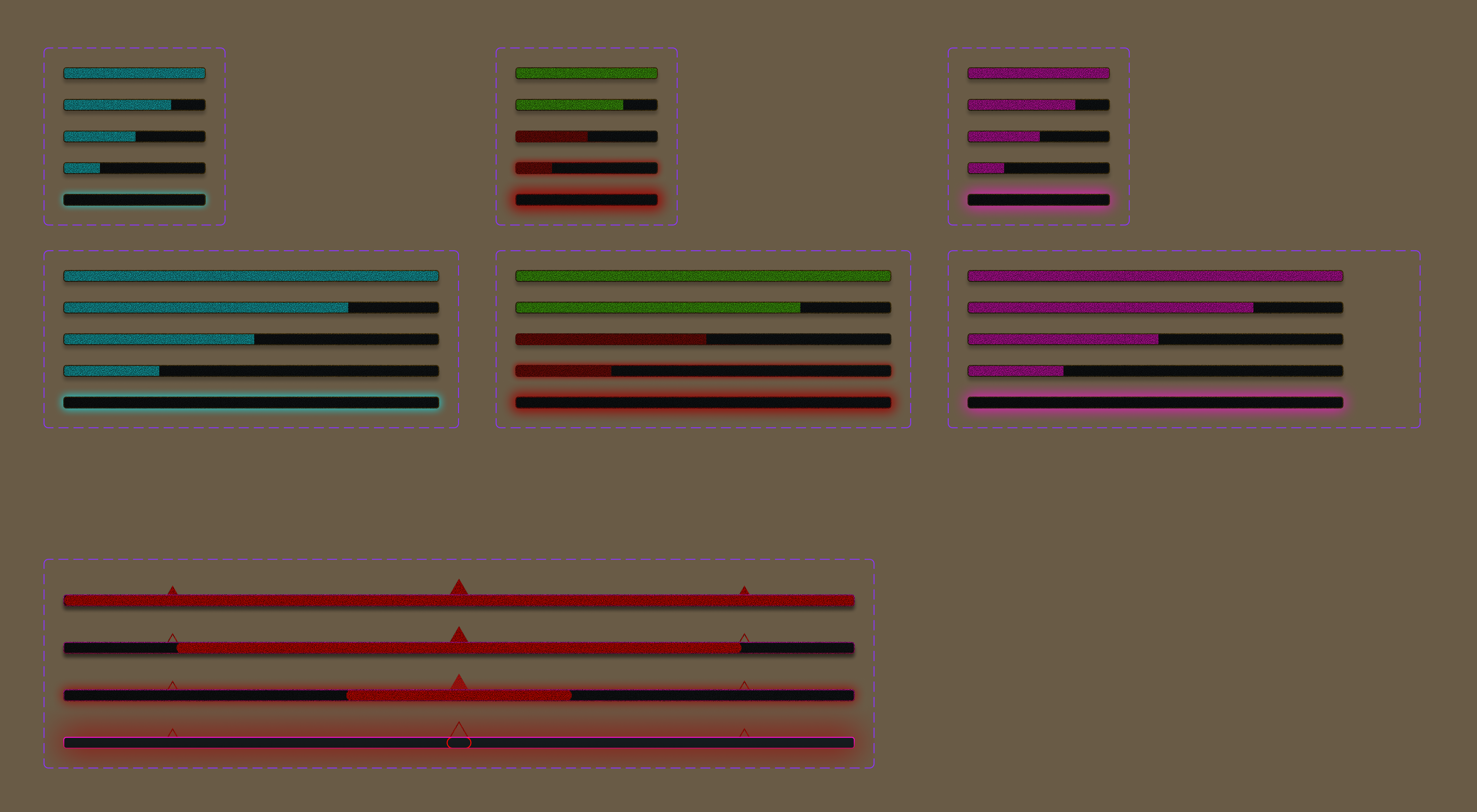 Status bars — HP, Stamina, Mana, Boss