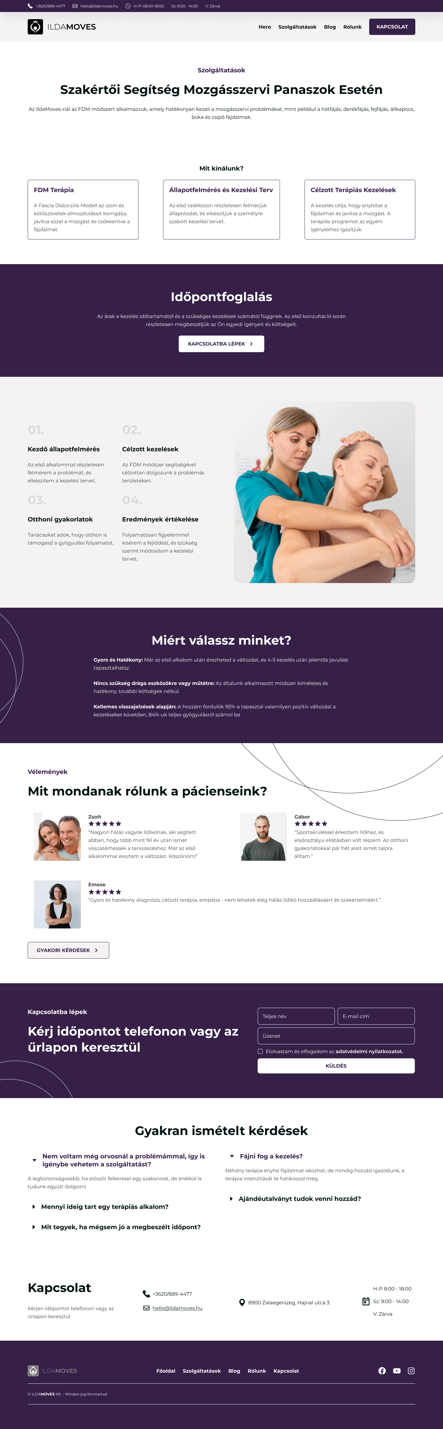 Services page