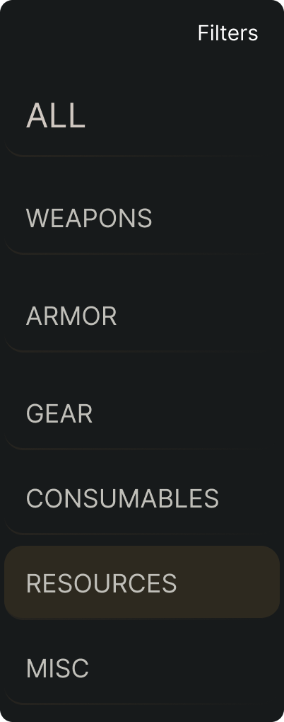 WEAPONS filter active