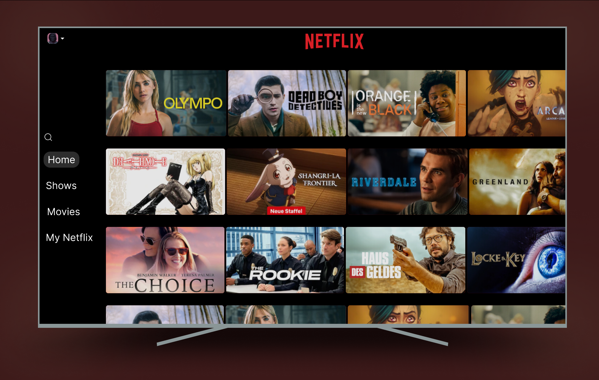 Expanded nav — labels visible, triggered by Left button